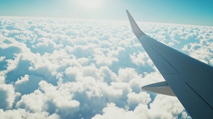 Fototapeta premium Beautiful view inside the plane