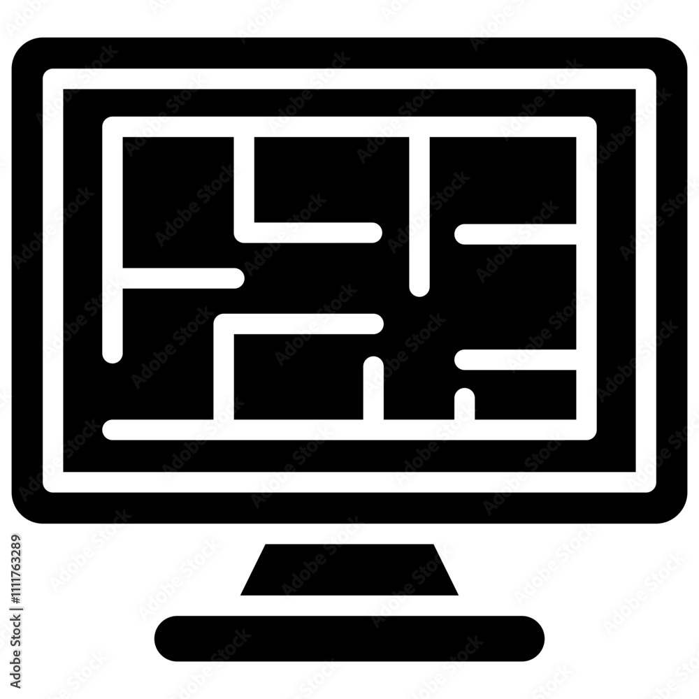 Poster iot architecture icon
