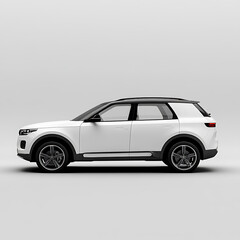 Fototapeta premium mockup white car isolated white background