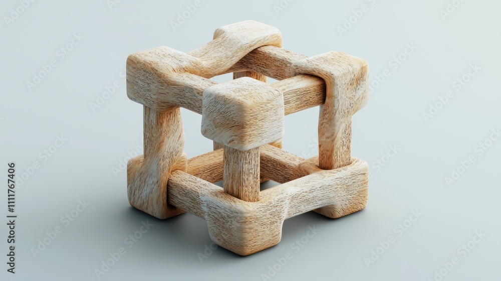 Aufkleber 3d blockchain visual for facilitating secure and efficient international transactions.