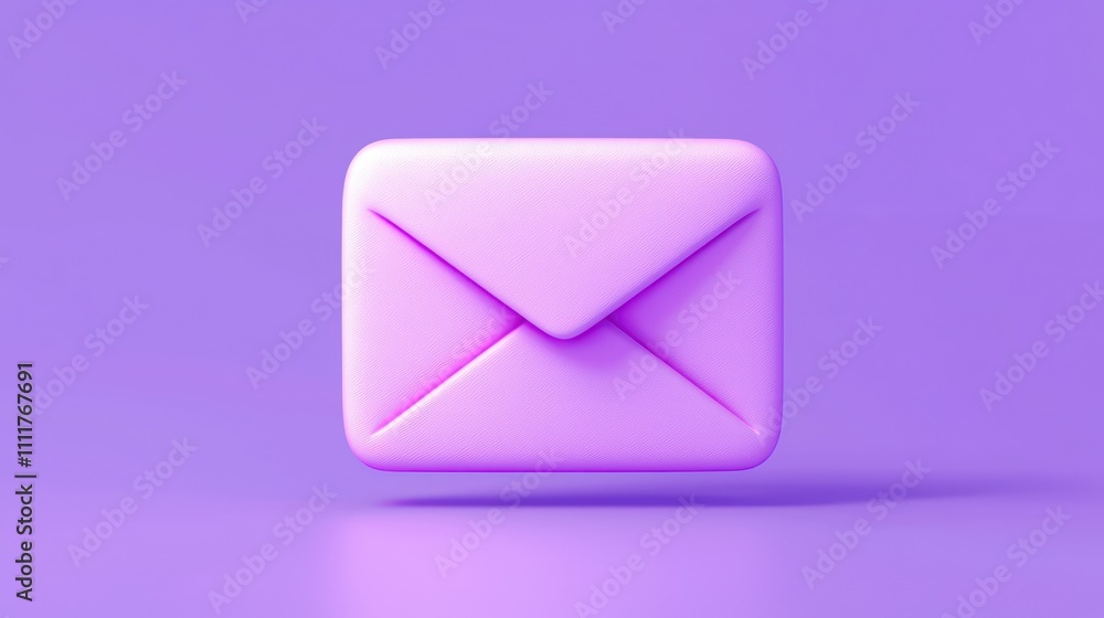 Poster 3d envelope icon showing quick and secure email communication access.