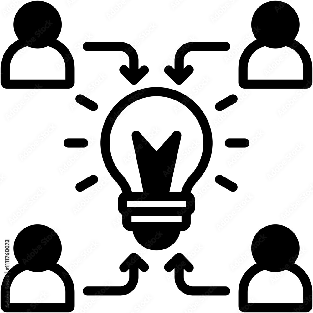 Poster problem solving icon