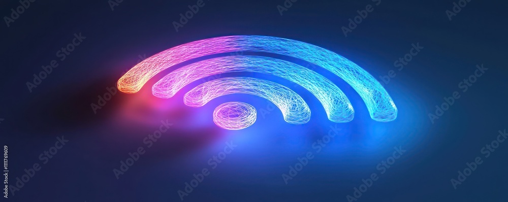 Poster 3d design symbolizing the increased connectivity of iot devices.