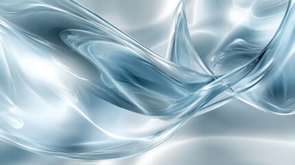 Fototapeta premium Abstract Swirling Blue and White Liquid Design