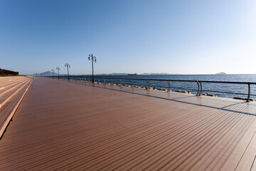 wooden bridge in the sea