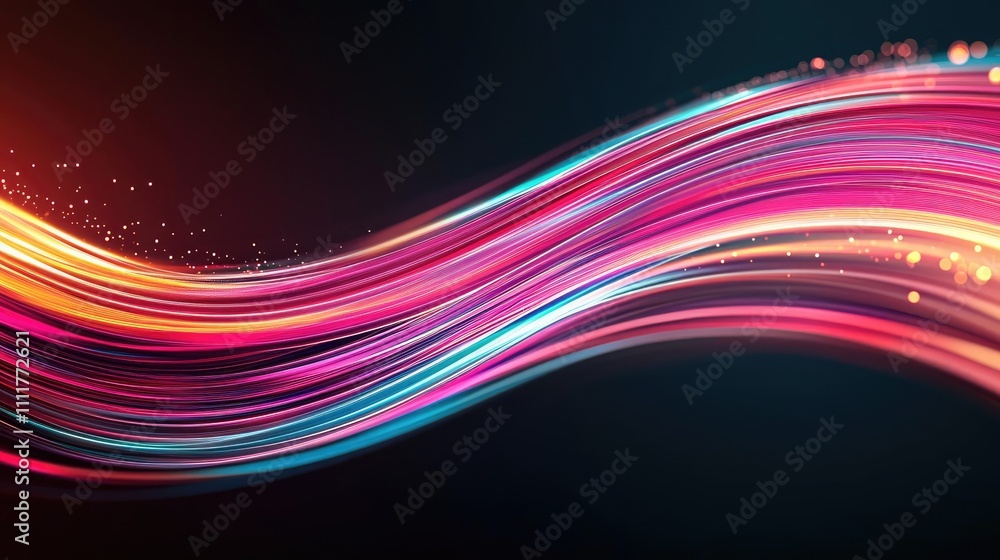 Aufkleber vibrant flowing colors on dark background, creating dynamic visual effects.