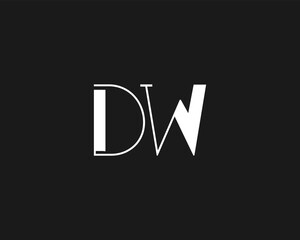 creative letter DW logo design for company