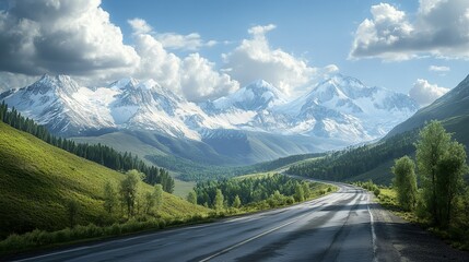 a breathtaking view of an empty highway