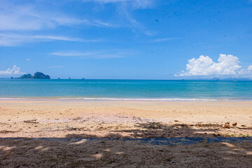 Beach and street around Ao Nang beach, Krabi province, Thailand