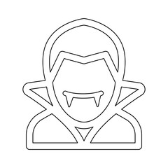 Vampire icon in line style