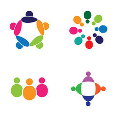 Community set Logo Stock Illustrations