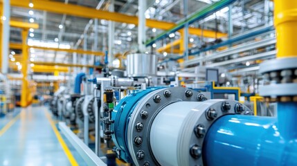 Naklejka premium Factory overhead expenses analysis focus on, controlling indirect costs theme, dynamic, composite, industrial workspace backdrop