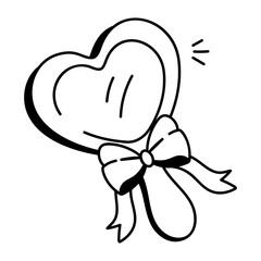 Doodle style icon of hand mirror 

