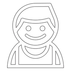 Sportsman icon in line style