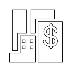 Real estate icon in line style
