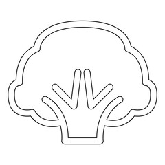 Broccoli icon in line style