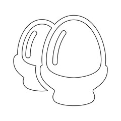 Boiled egg icon in line style