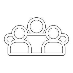 Hug icon in line style