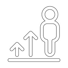 Performance icon in line style