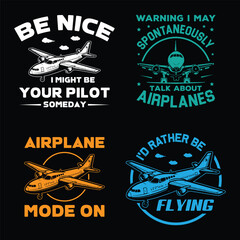 Fototapeta premium Airplane Pilot T-Shirt design bundle, graphic, Airplane Wings Shirt Essential T-Shirt, design 