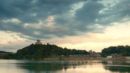 Obraz premium Inuyama Castle and Castle Town,