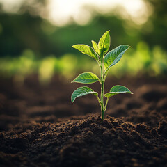 plant in the soil