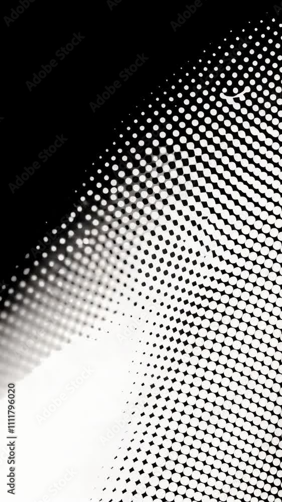 Leinwandbilder abstract pattern of black and white dots creates a dynamic visual texture with varying density