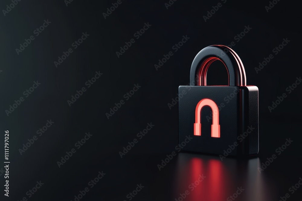 Poster futuristic security technology, holographic symbols on a see-through screen in a high-tech lab with 