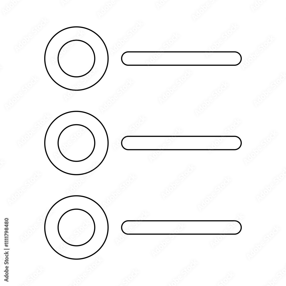 Poster data alignment icon in line style