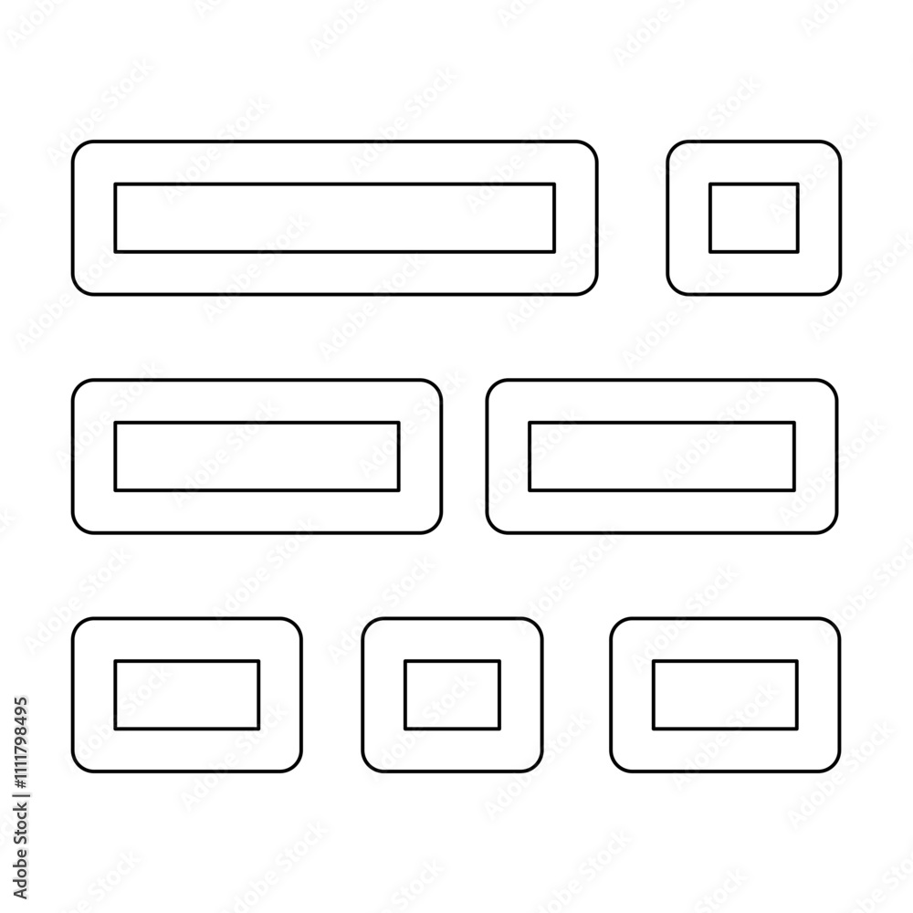 Poster data alignment icon in line style