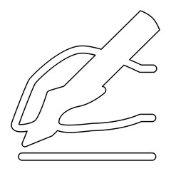 Obraz premium Insurance contract icon in line style