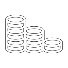 Coin icon in line style