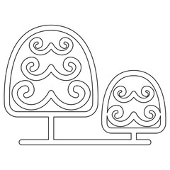 Tree icon in line style