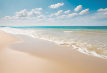 Fototapeta premium sand beach and blue sky