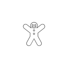 Gingerbread icon in line style