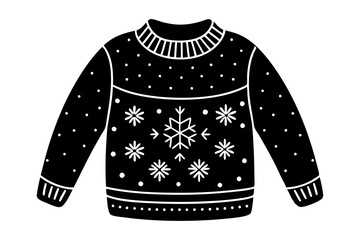 Christmas Sweater Vector, Christmas ugly sweater,   Christmas ugly sweater silhouette vector,  Ugly Christmas Sweater vector