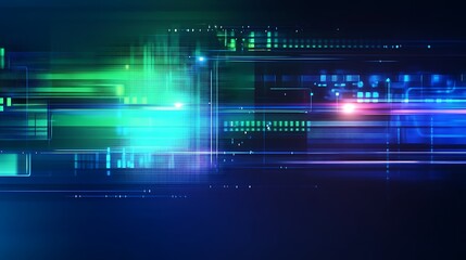 Obraz premium Abstract Digital Background with Vibrant Colors and Light Trails for Technology and Innovation Themes