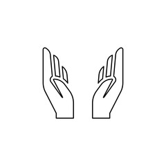 Obraz premium Pray icon in line style