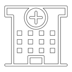 Obraz premium Hospital icon in line style