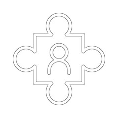 Obraz premium Recruitment icon in line style