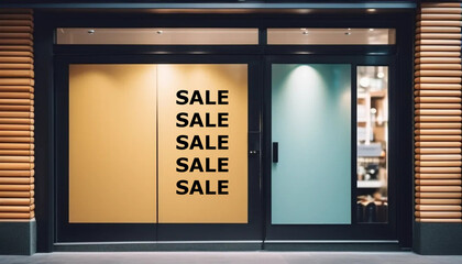 Window shop with a caption "Sale"