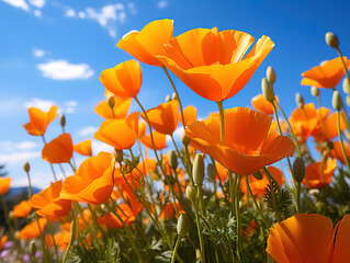 Obraz premium Gorgious Close up on red poppies