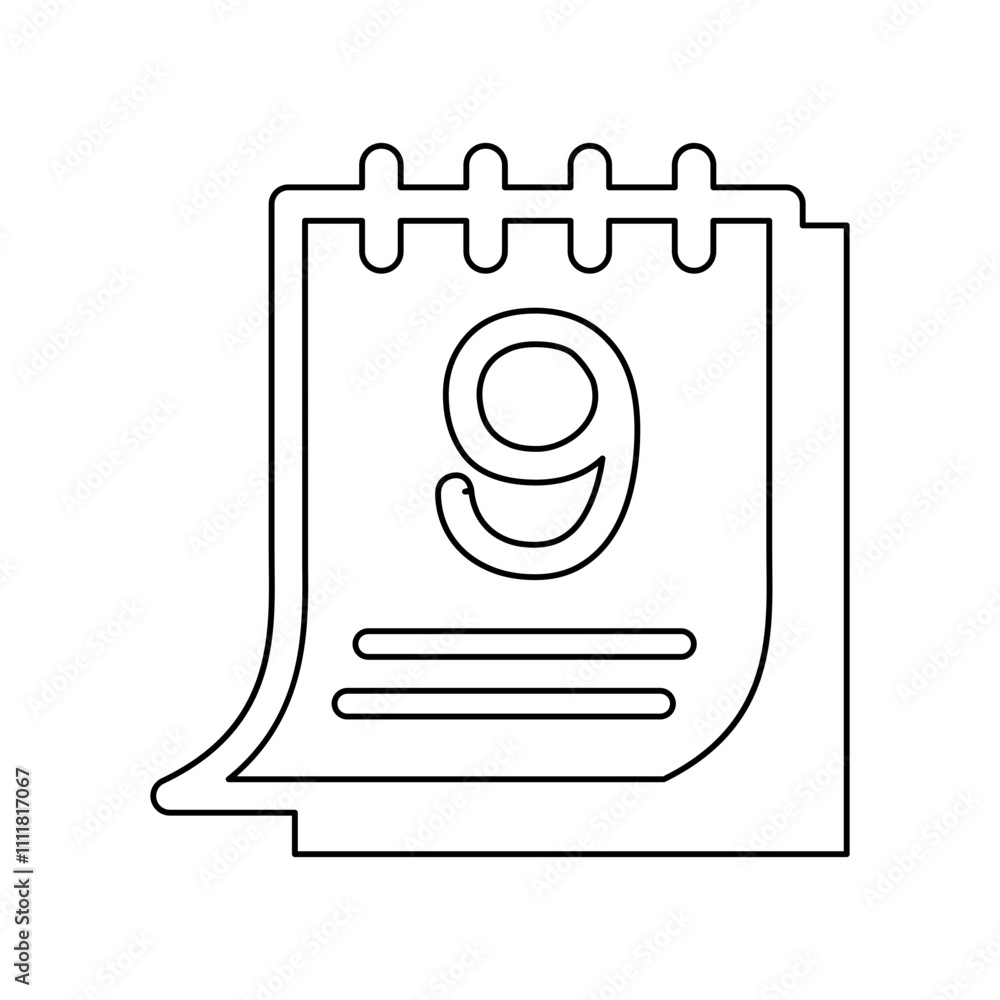 Poster schedule icon in line style