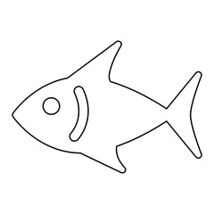 Obraz premium Fish icon in line style
