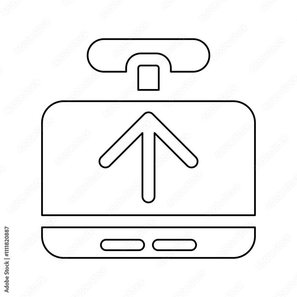 Poster navigation system icon in line style