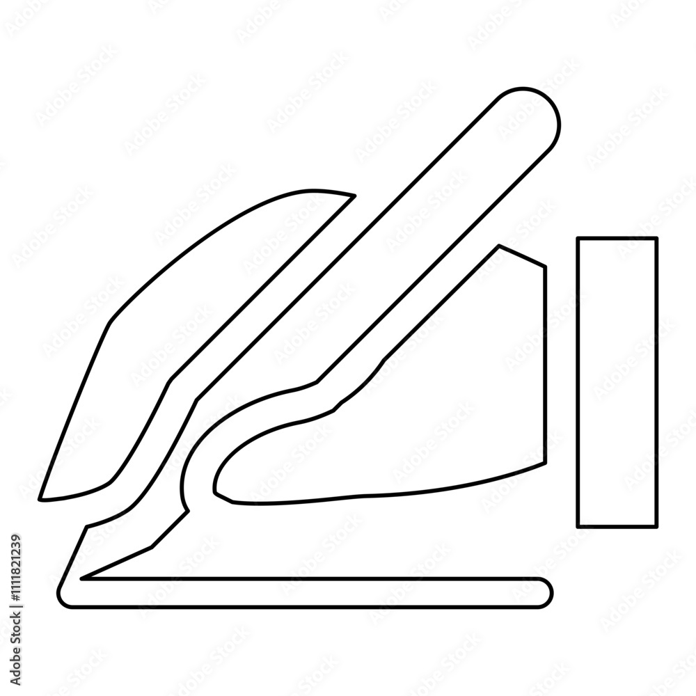 Poster contract icon in line style