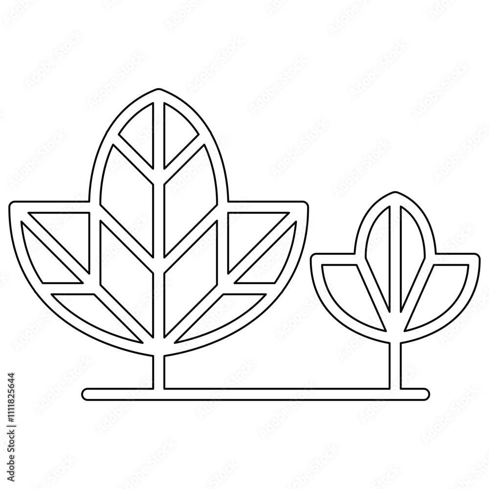Poster tree icon in line style