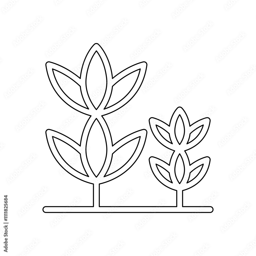 Poster tree icon in line style