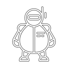 Robot icon in line style