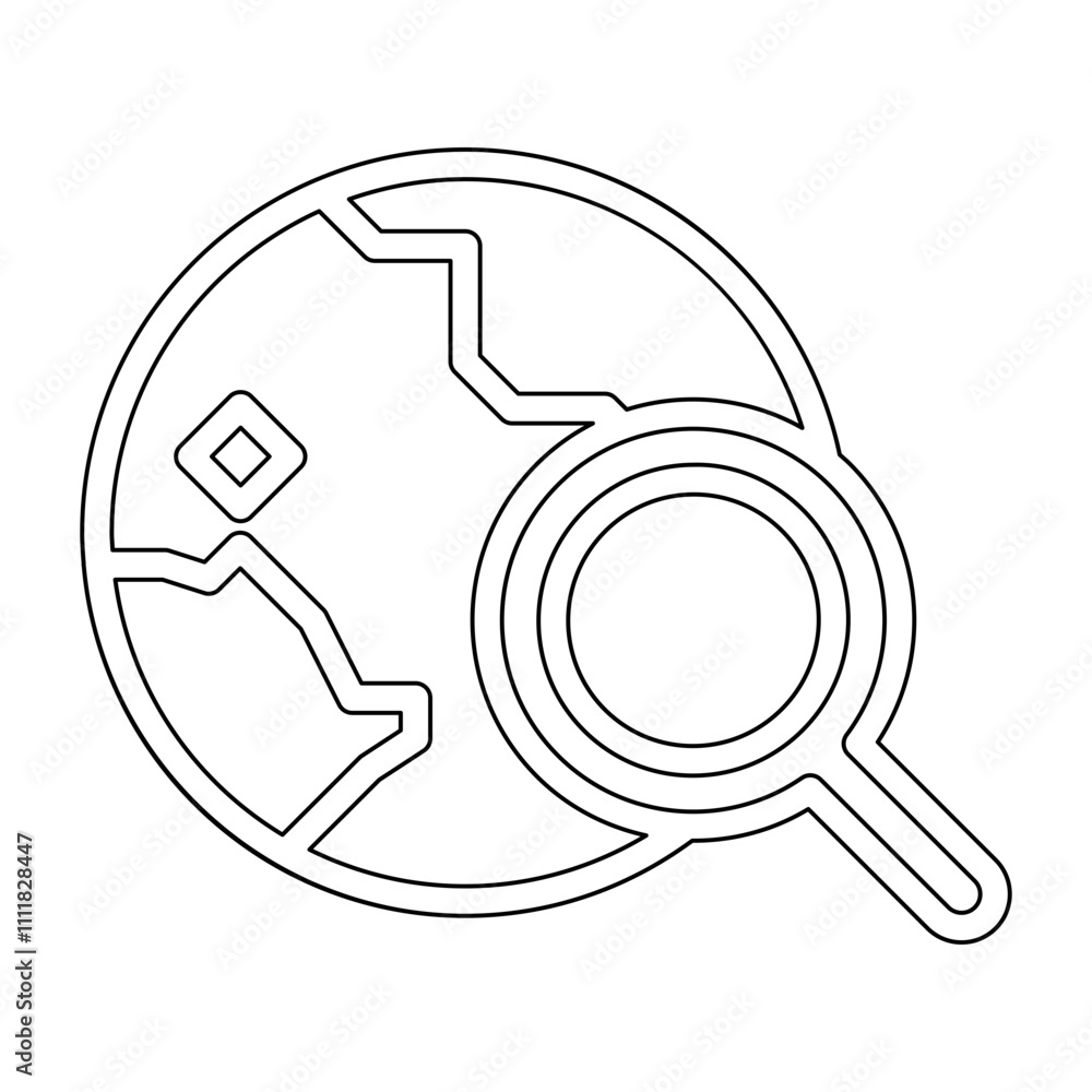 Poster internet icon in line style